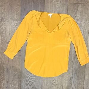 Joie Mustard Yellow Blouse